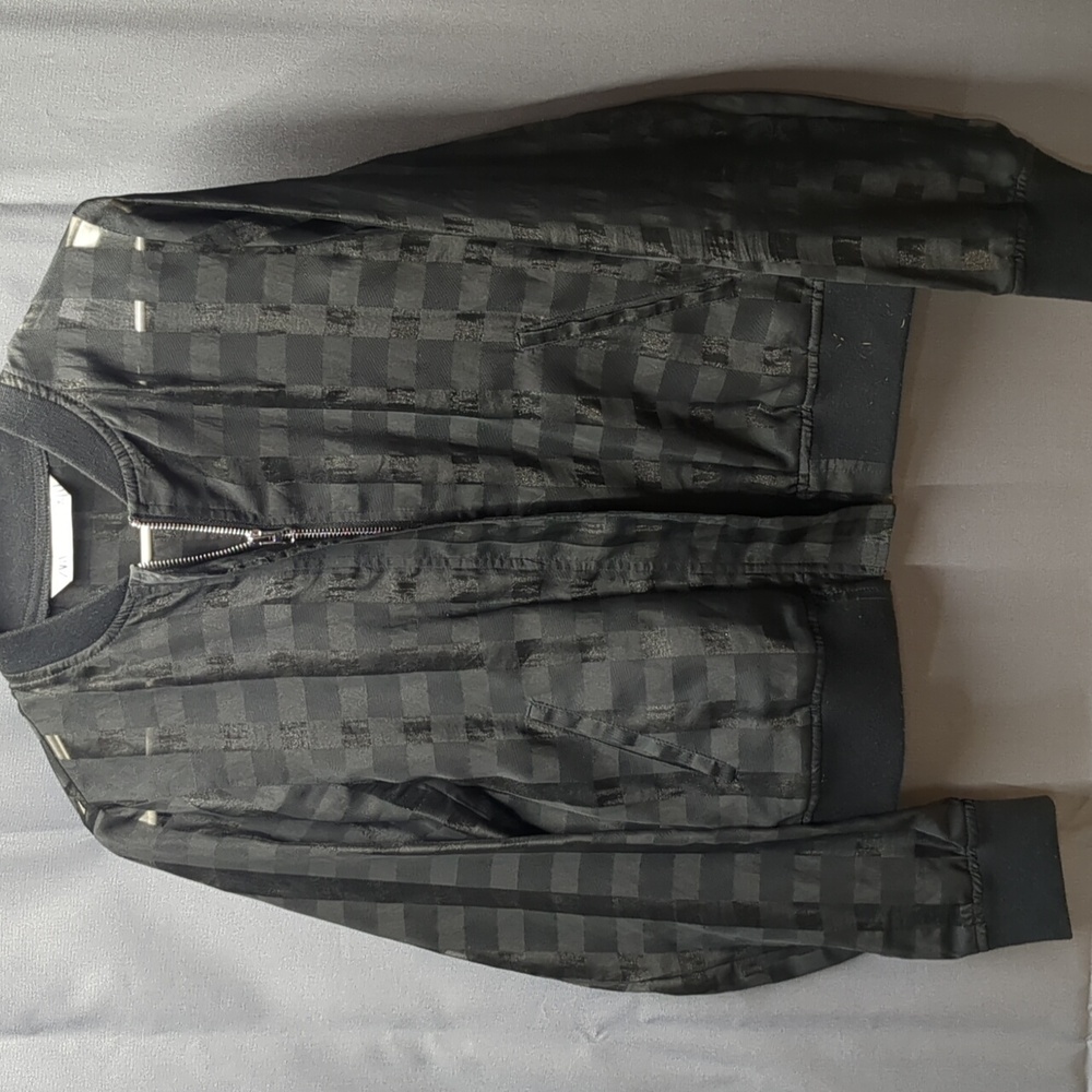 ZARA Sheer Black Bomber Jacket